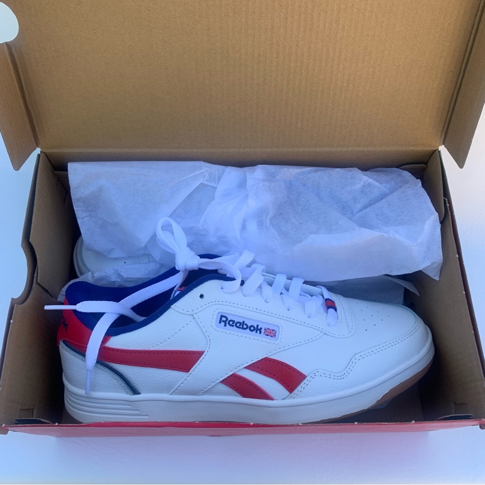 New Reebok Men’s Club MEMT GW0103 White/Red/Blue Size 7.5